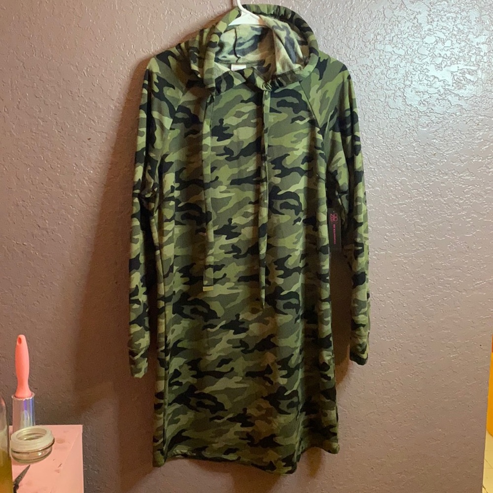 Camouflage Hoodie Dress NWT
